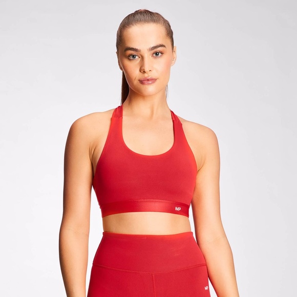 Women's Power Cross Back Sports Bra - Danger - Picture 3 of 5